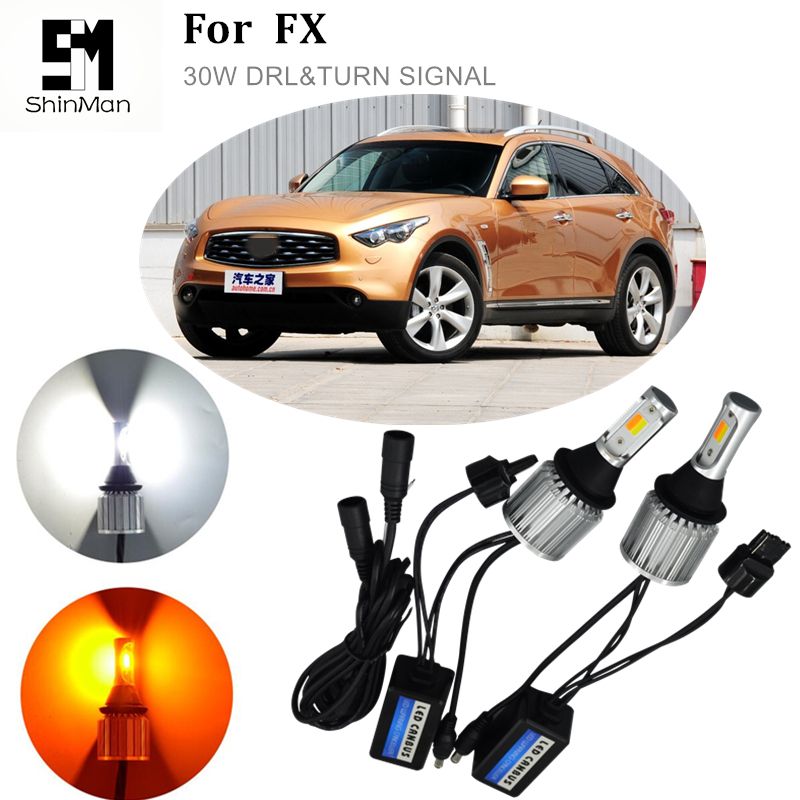 Voiture DRL Day Turn Lights Signals Signaux Auto Ampoules À LED Blanc