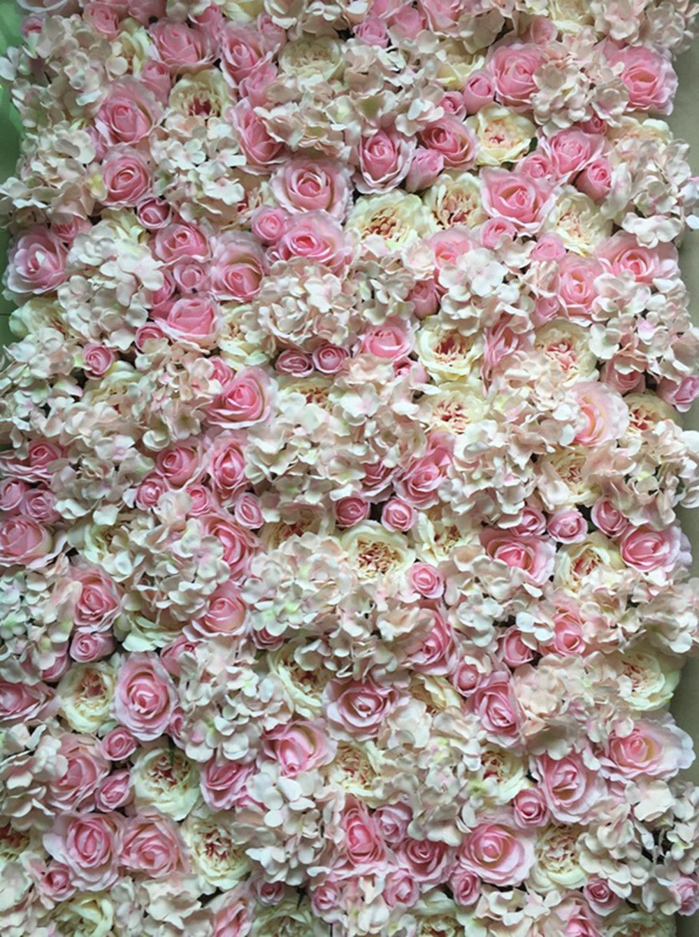 Flores artificiais casamento decoração rosa hortênsia parede e casa gramado  / pilar decoração