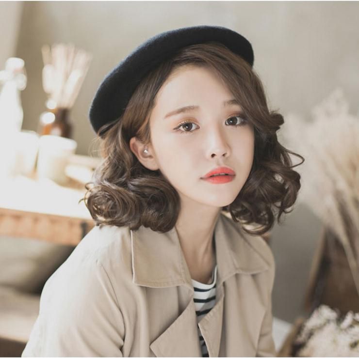 2018 Fashion Bobo Short Curly Hair Fashion Temperament Korean