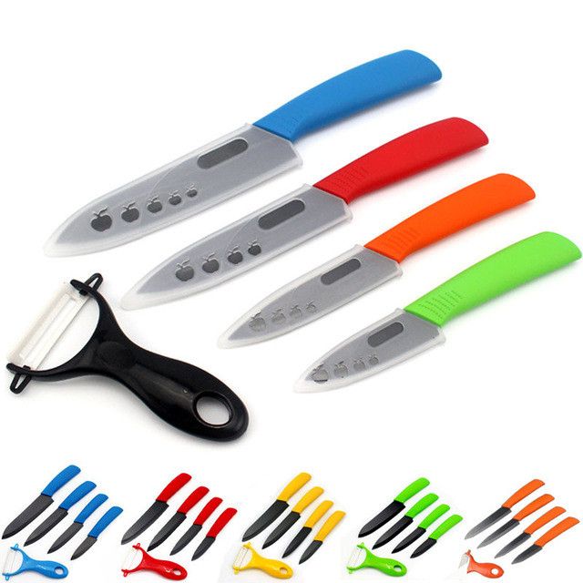 Top Quality Gifts Zirconia Black Blade Colorful Handle Peeler