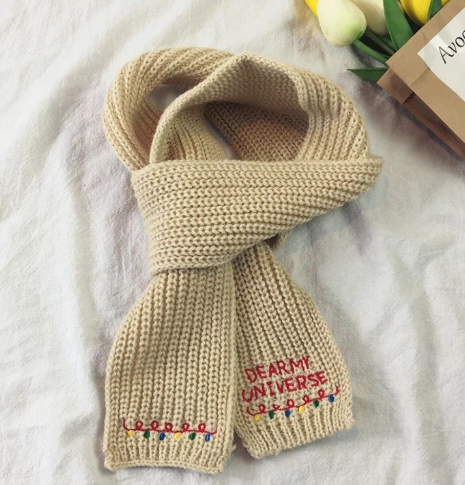 embroidery on scarf