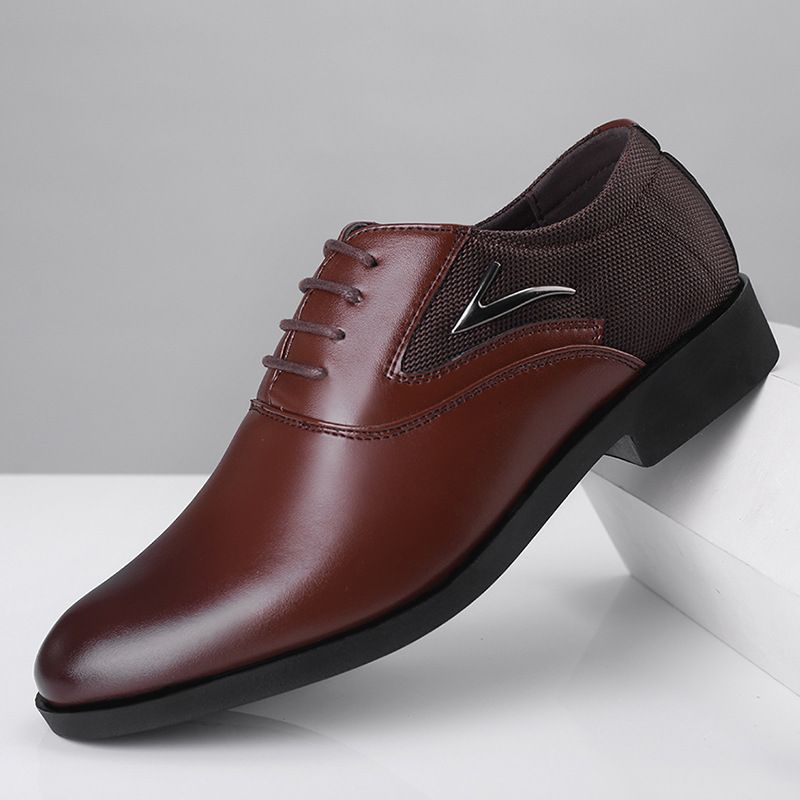 Chaussures De Soirée Hommes Chaussures De Ville En Cuir Chaussures