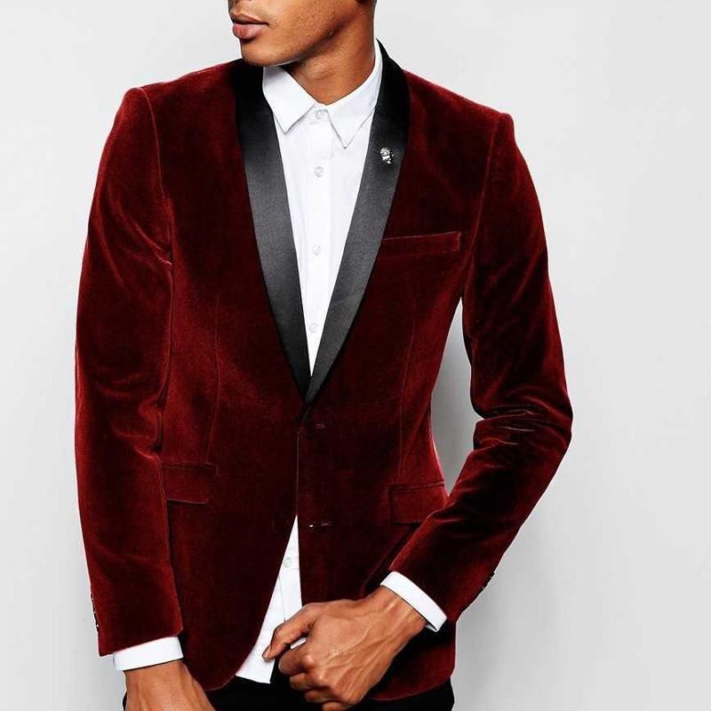 dark red velvet blazer
