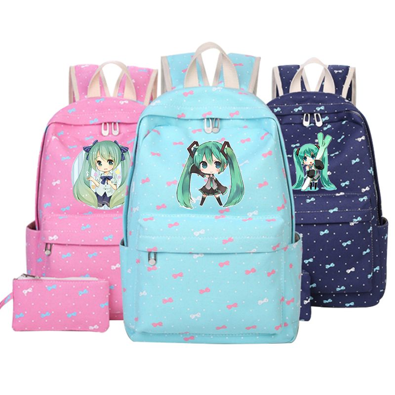 Japan Anime Hatsune Miku Vocaloid Backpack School Laptop Shoulder Bag Rucksack