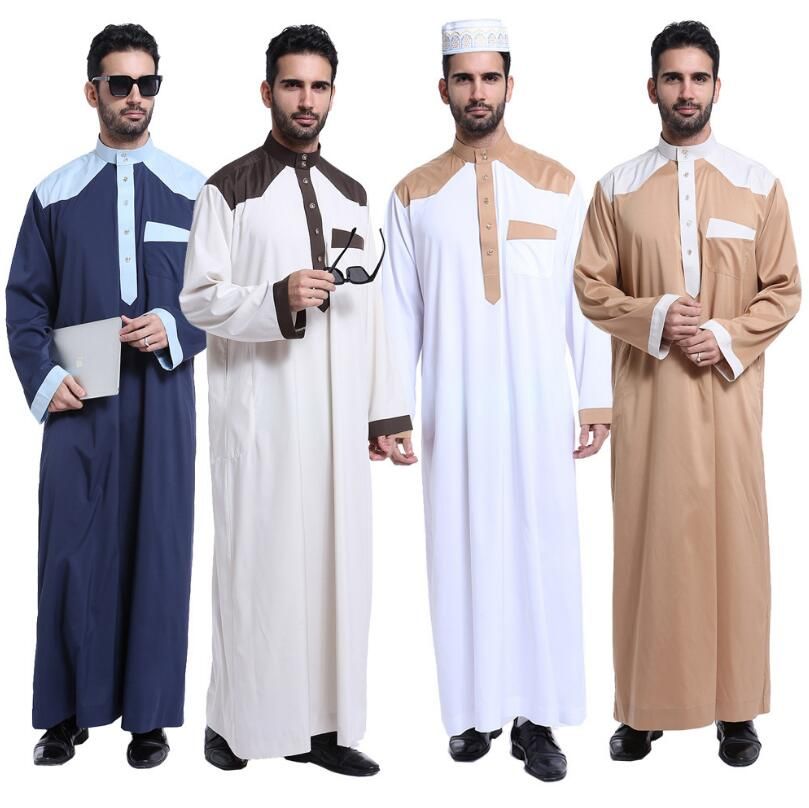 Odia Gigante Restaurar Moda ropa musulmana para hombre para hombre Kaftan Jubba Thobe blanco Abaya ropa  árabe Hombre ropa