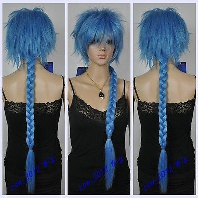 blue wig with braids