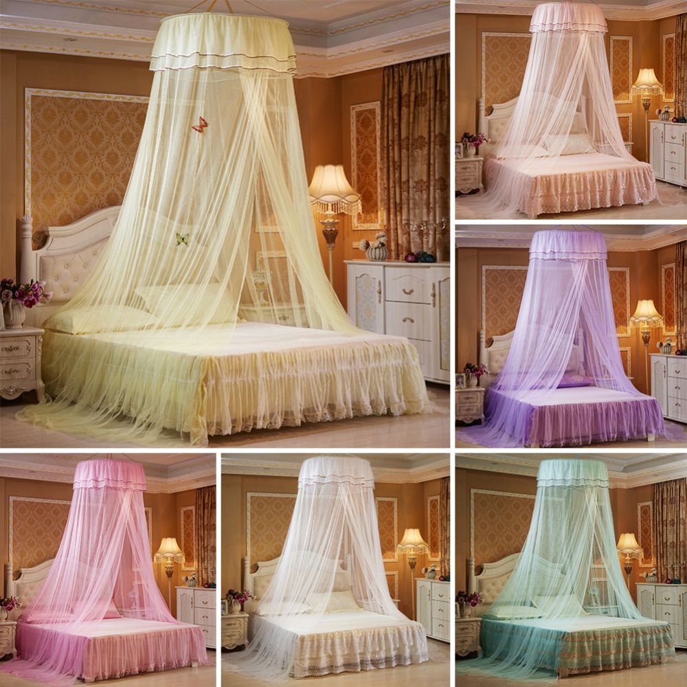Baby Princess Nets Hanging Round Lace Canopy Baby Bed Netting