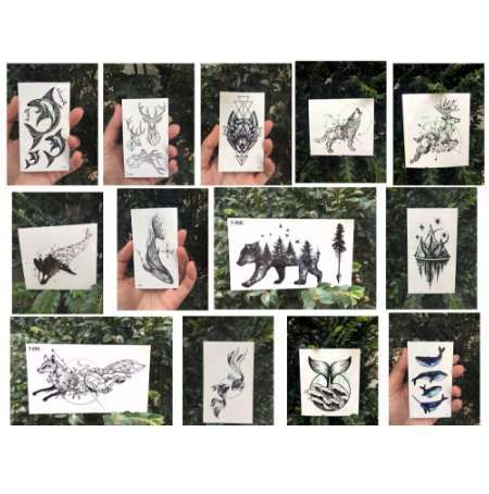 Grosshandel Wasserdicht Temporare Tattoos Geometrische Tier Fuchs Pfeil Wolf Hirsch Wal Tier Tattoo Wasser Transfer Gefalschte Flash Tattoo Von Alondra 2 13 Auf De Dhgate Com Dhgate