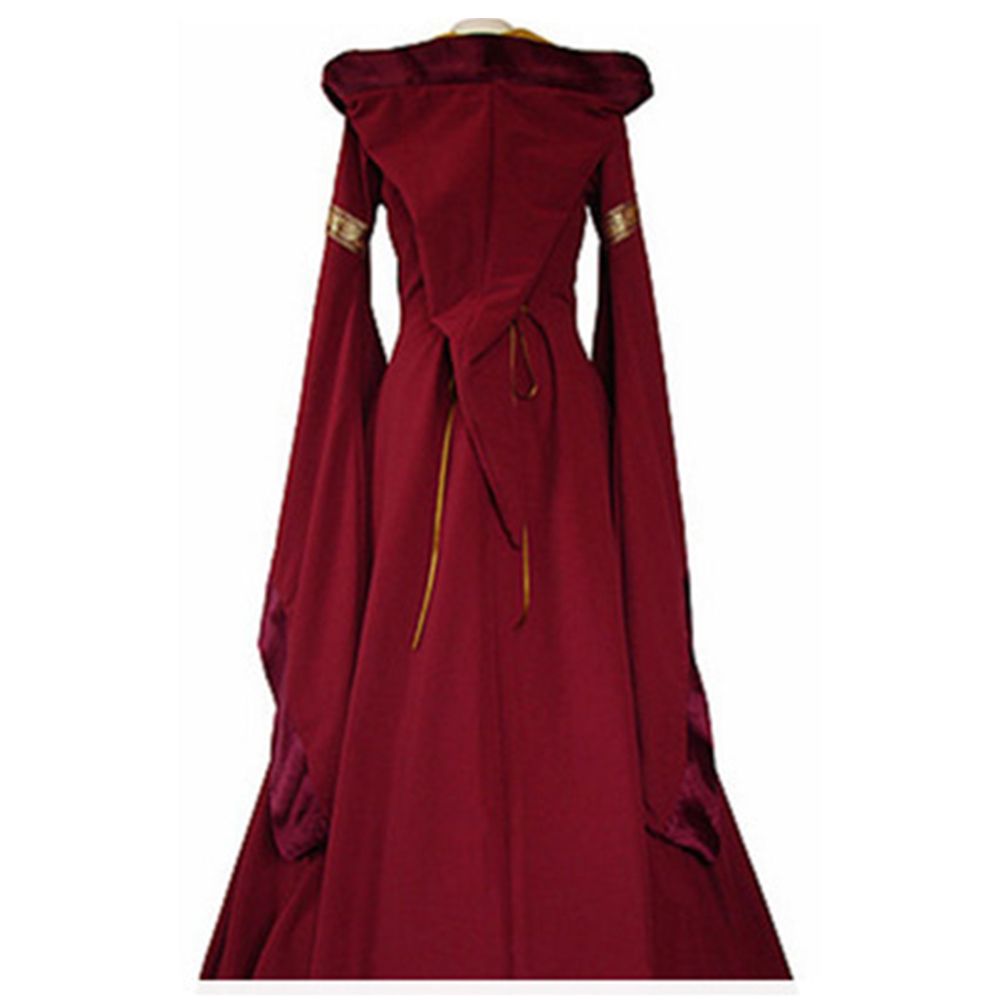 Medieval Costume Halloween Women Renaissance Long Dress Cosplay Victorian Robe