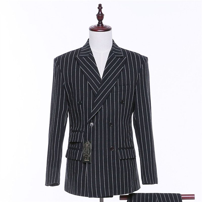striped jacket black and white