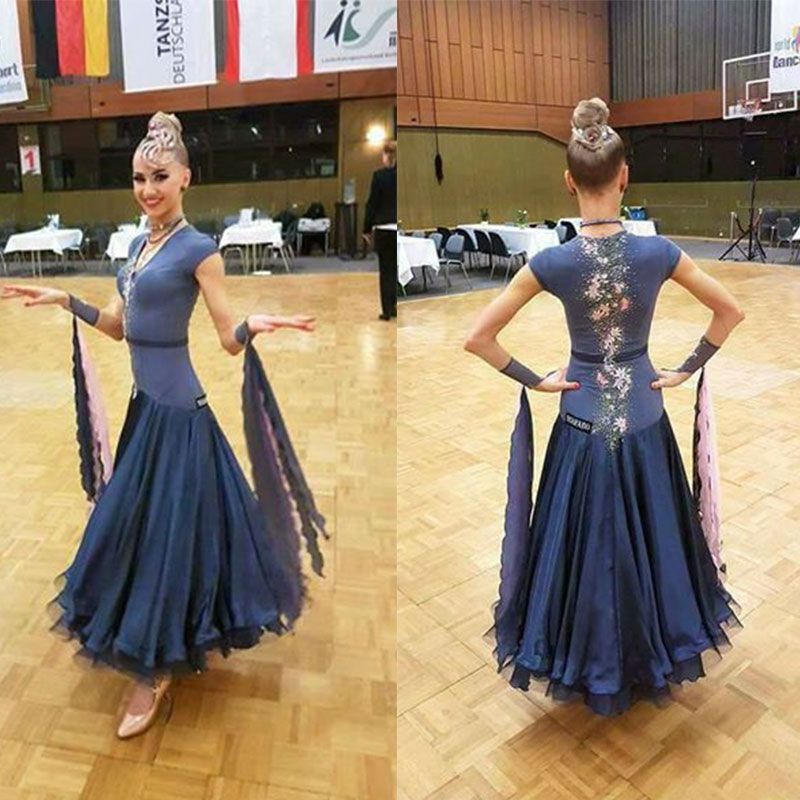 2019 Modern Waltz Tango Ballroom Dance Dress Smooth Ballroom Dress Standard Dress Short Sleeved Slim Dance Dress From Ingridea 311 5 Dhgate Com