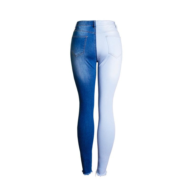 Acquistare Primavera E Lestate Nuova Moda Pantaloni Sexy Femminile Alta  Elastico Slim Cuciture Colore Buco Jeans Stretti Donne. Economico |  Consegna Veloce E Qualità | It.Dhgate