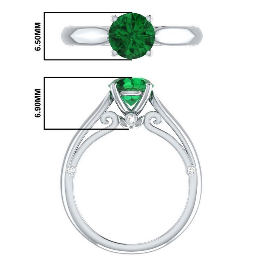 Luxury Two Tone 925 Silver Wedding Rings for Women Emerald Jewelry Size 6-10 Luxury Two Tone 925 Silver Wedding Rings for Women Emerald Jewelry Size 6-10