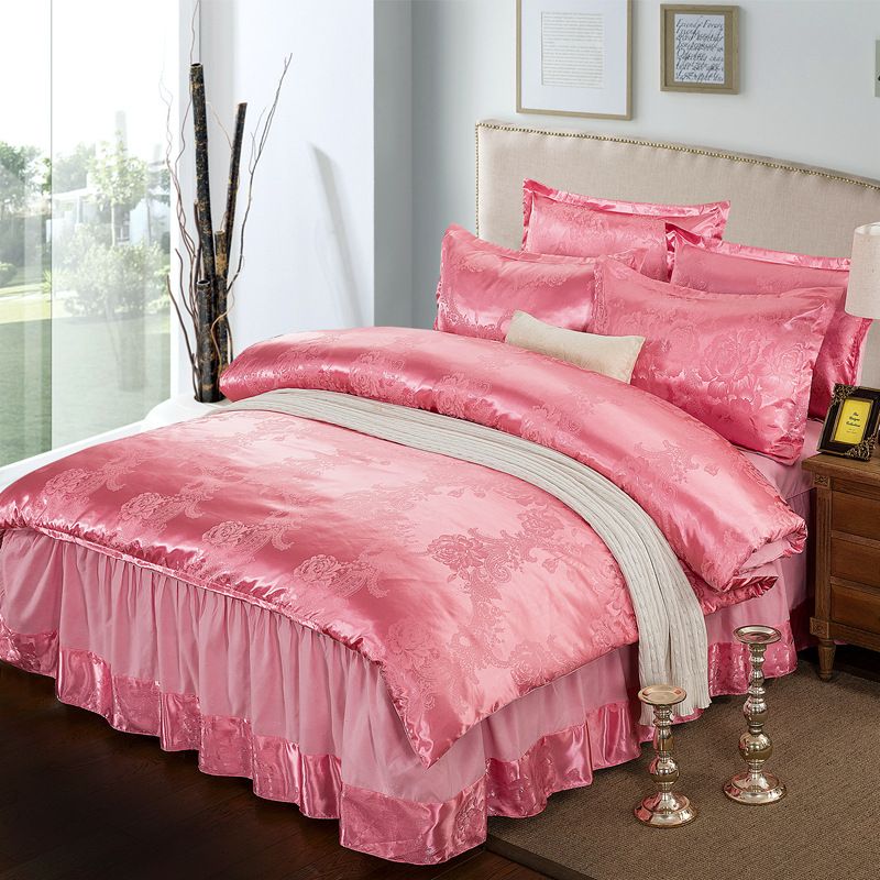 New Arrivals Polyester Bright Color Princess Bedspreads Bed Skirt