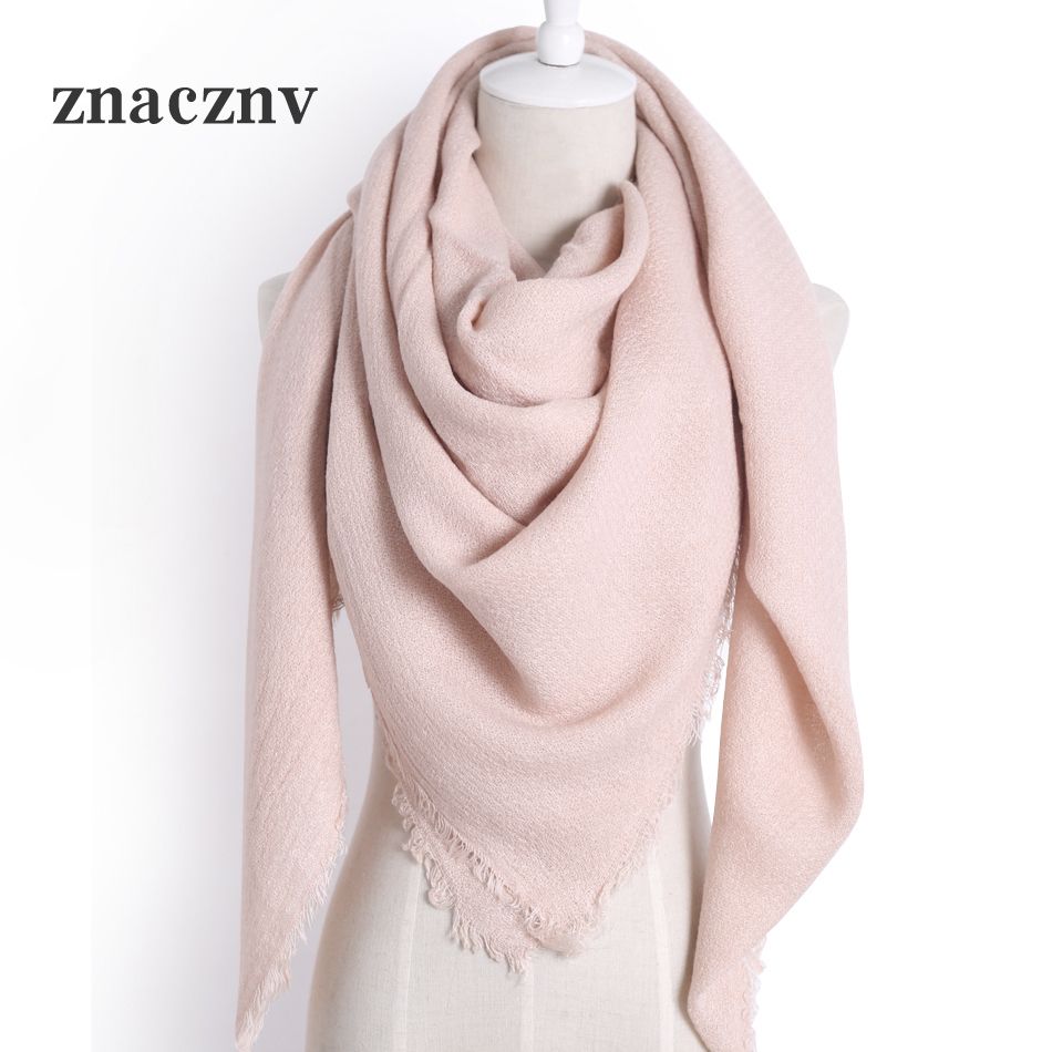 Acquista 2018 Inverno Nuovo Disegno Del Marchio Di Colore Solido Cashmere Sciarpa Delle Donne Di Grandi Dimensioni Coperta Signora Sciarpe Di Lana Scialle Quadrato Allingrosso A Buon Mercato S18101904 A 7 15