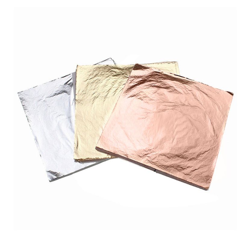 2019 14 Cm Imitation Gold Sliver Copper Leaf Leaves Metal Sheets