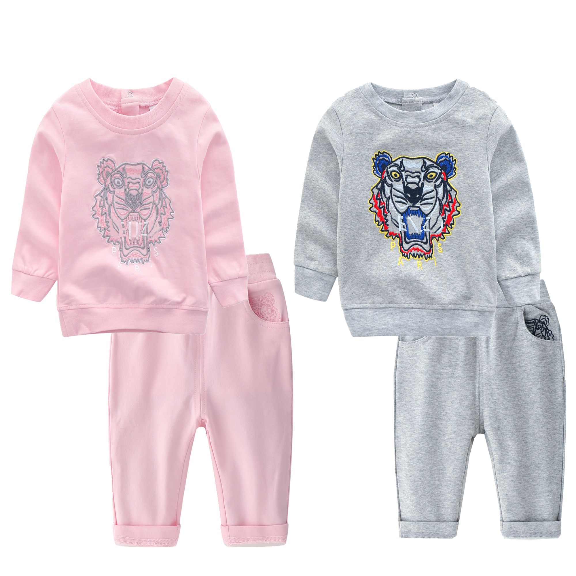 Baby Girl Boy 2 pc Set Tracksuit Outfit long sleeve Top Trousers 3 6 9 12 18 Mth