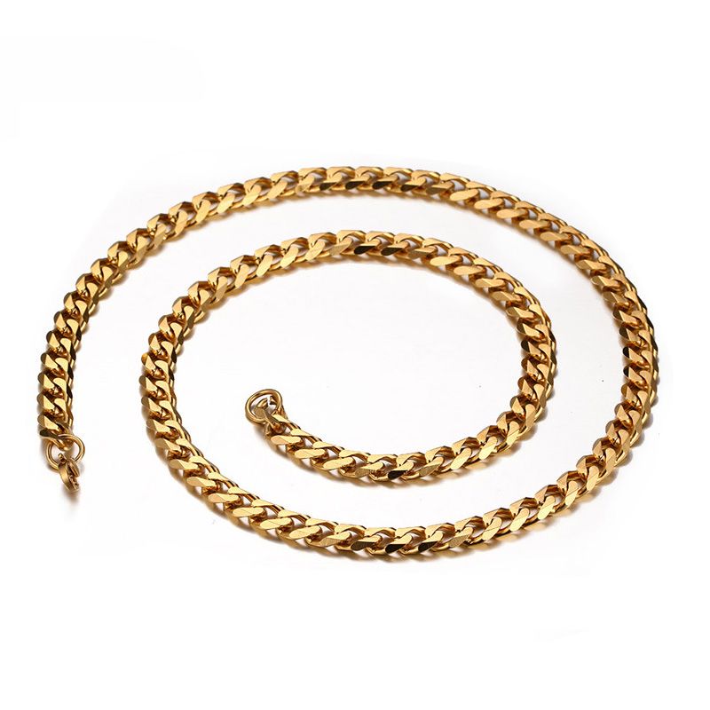Grosshandel Euro Us Hot Mens Kubanischen Kette Titan Edelstahl 18 Karat Vergoldet Iced Out Cuban Link Anti Fade Und Allergie Gold Ketten Fur Manner Von Elva Lau 3 57 Auf De Dhgate Com Dhgate