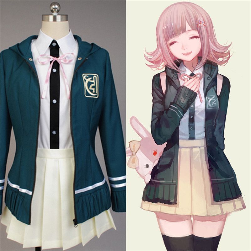 Nanami Chiaki Costume Danganronpa 2 Cosplay Girl School Uniform Women Sailor Suit Japanese Anime Cosplay Halloween Costume Online Cosplay Anime And