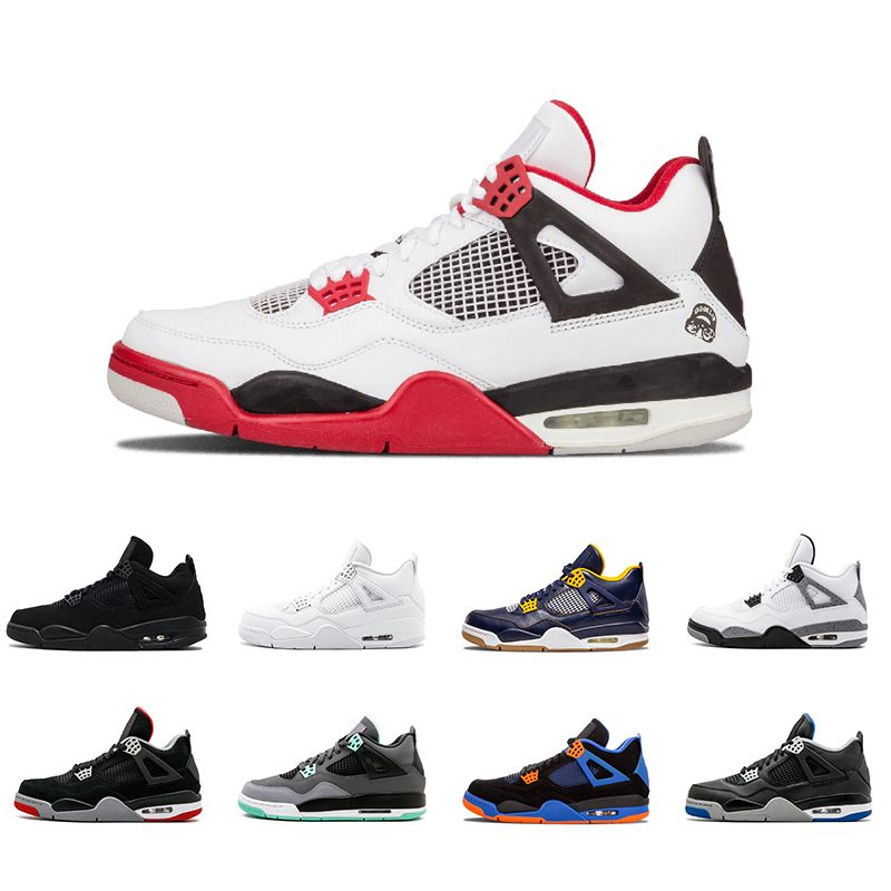 2018 4 4s Men Basketball Shoes 4s Pure Money Royalty White Cement Bred Premium Black Military