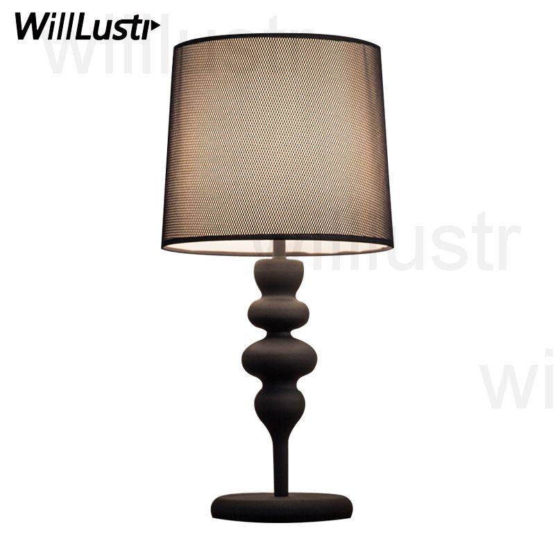 2019 Modern Masiero Ewa Table Lamp White Black Fabric Shade Fixture Desk Light Sitting Room Bedside Foyer Bedroom Baroque Style From