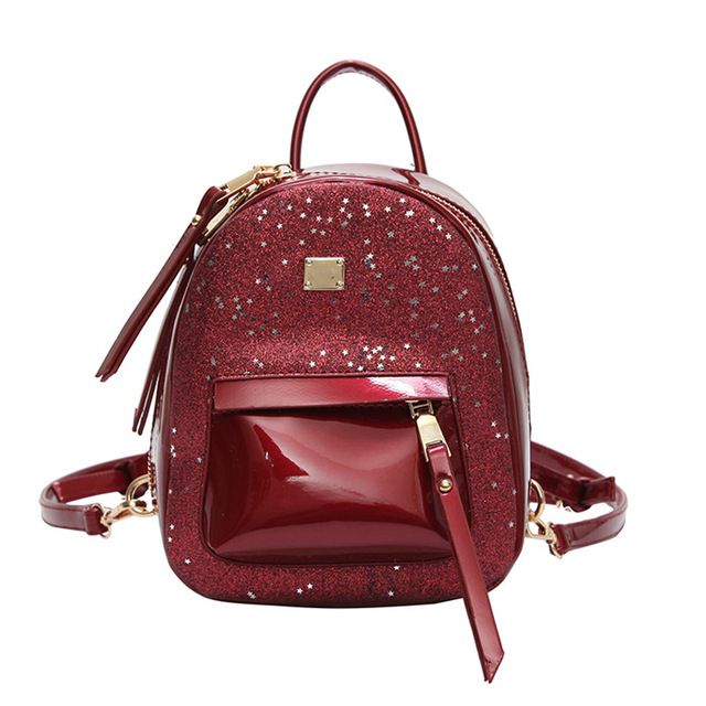 patent leather mini backpack