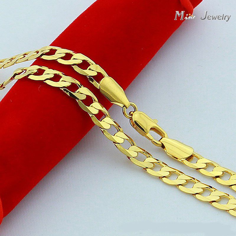Wholesale High Quality 24K Gold Necklaces Jewelry Wholesale Chain Men