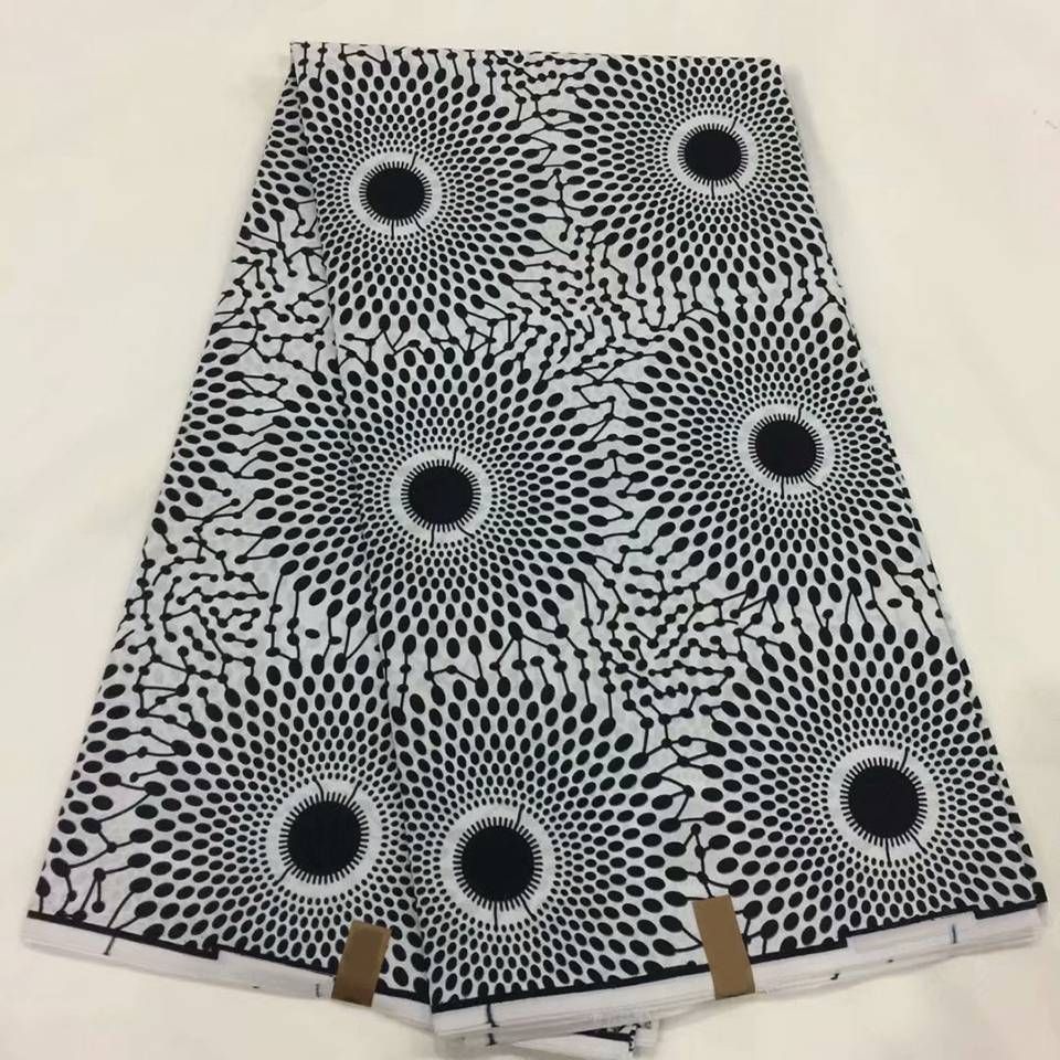 white ankara fabric