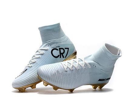 Distribuir violinista Refrigerar New Mens Women White Gold CR7 Soccer Cleats Mercurial Superfly FG V Kid  Soccer Shoes Cristiano Ronaldo With Box