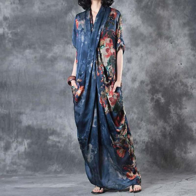 ethnic print maxi dress
