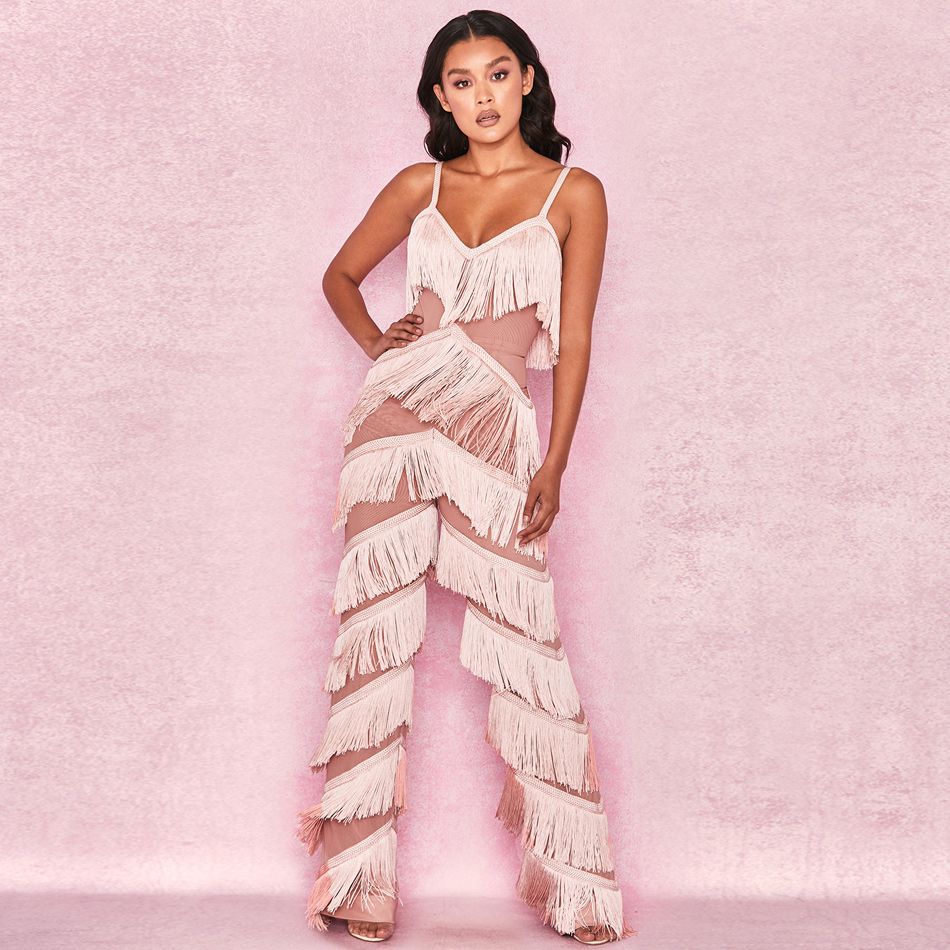 tassel fringe jumpsuit