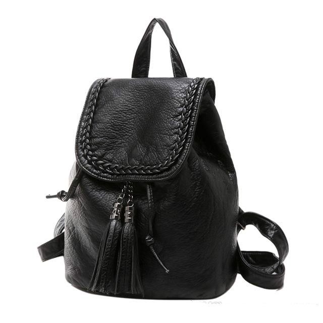 small leather rucksack handbag