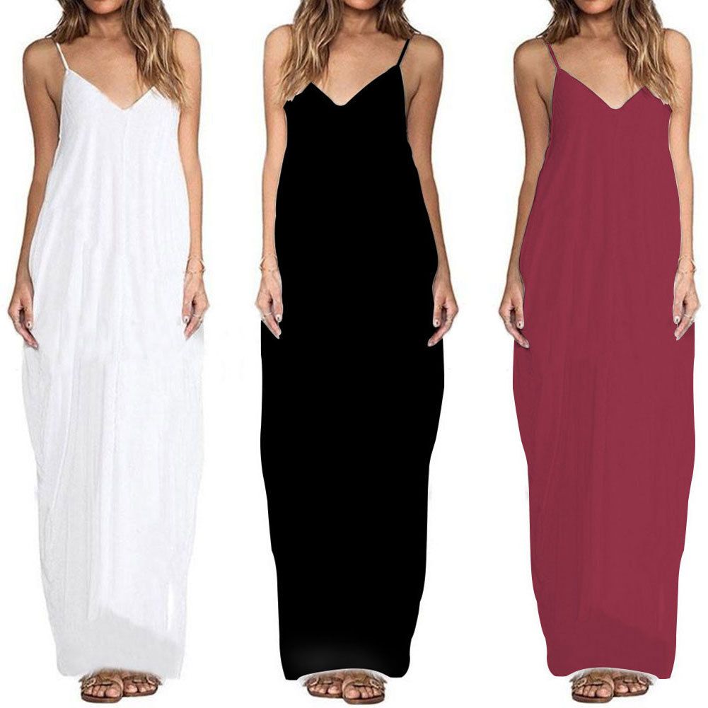 black long beach dress