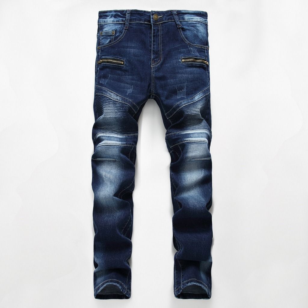 blue moto jeans