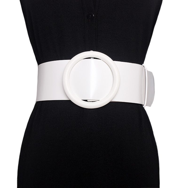 Womens NEW Belts For Jeans Wide Leather Belt Black