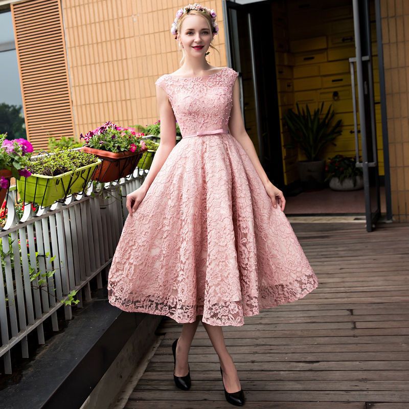 women's tea length special occasion dresses