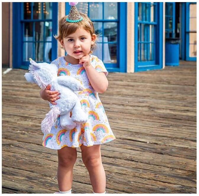 Acheter Fille Arc En Ciel Imprime Robe Bebe Ete Manches Courtes Point Robes Enfants Doux Princesse Jupe Enfants Vetements Zht 011 De 31 46 Du Sophie0106 Fr Dhgate Com