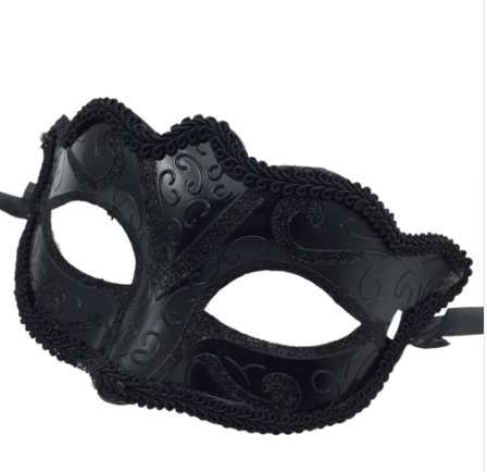 Black White Eye Mask Venetian Masquerade Ball Halloween Party Fancy Dress 