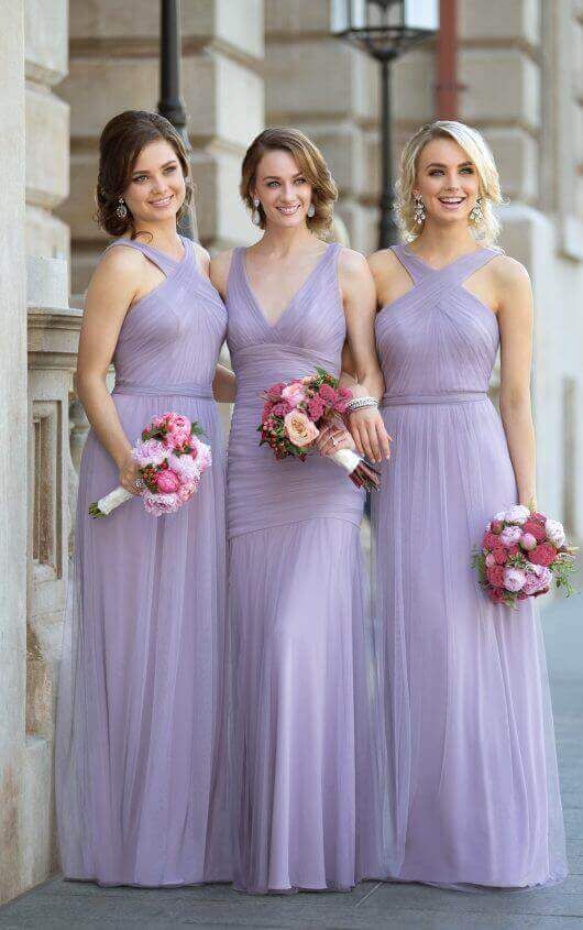 lavender wedding bridesmaid dress