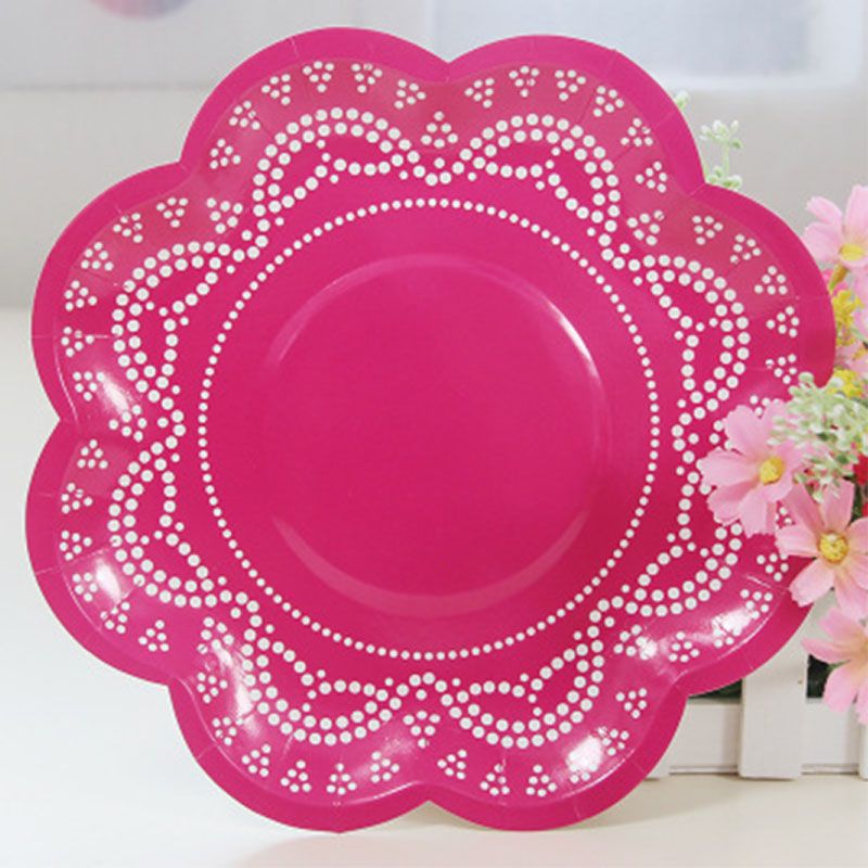 Lace Pastel Flower Paper Plates Pink Blue Purple Paper Plate Cups