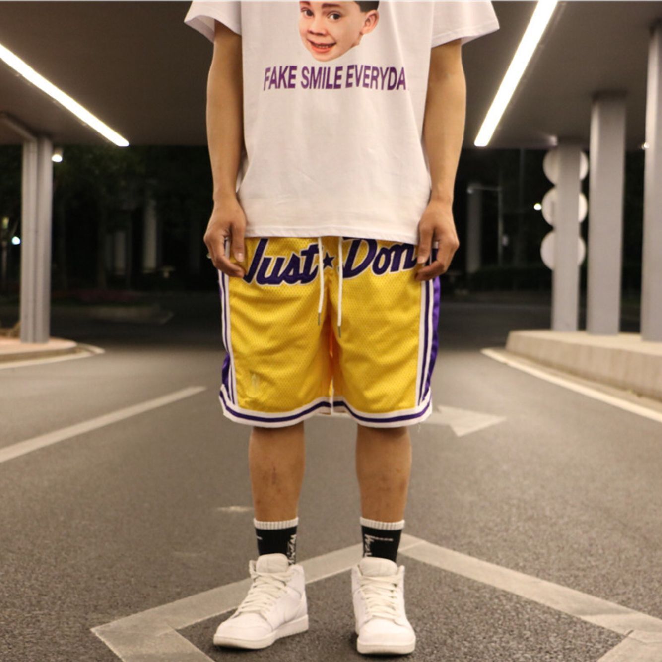 basketball shorts with letters in front