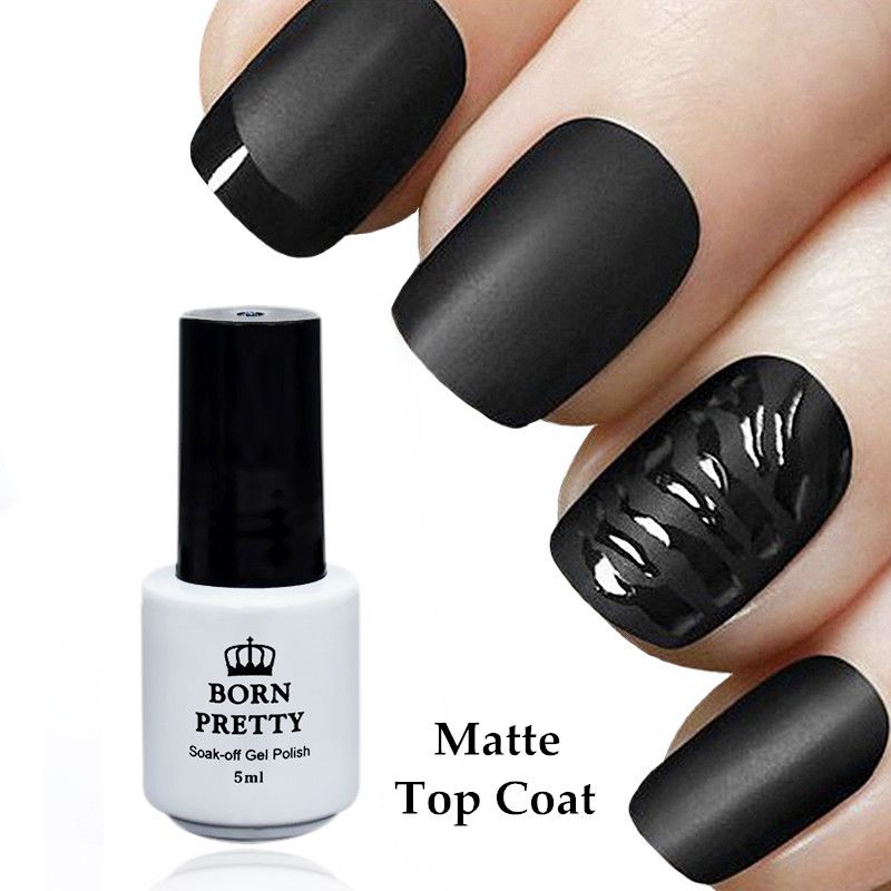 Whole Born Pretty 5ml Matte Top Coat Nail Gel Polish No Wipe Soak Off Uv Vernis Manicure Diy Art Decoration Nails Shellac