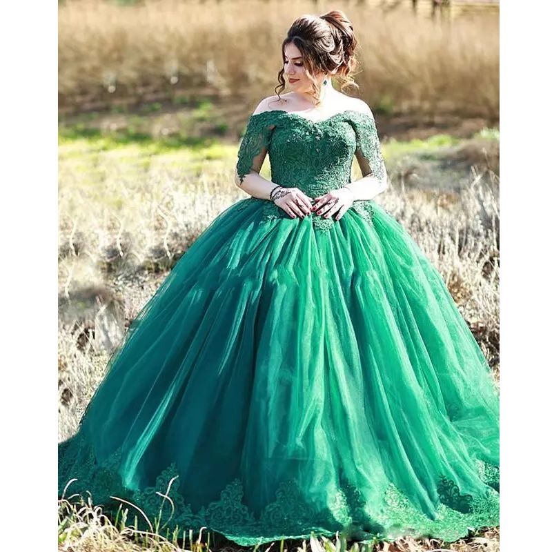 robe mariée verte