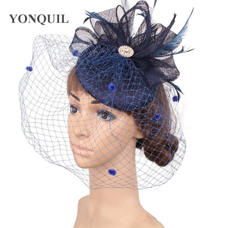 Ladies Feather Hair Fascinator on Headband Wedding Bridal Headdress Women 