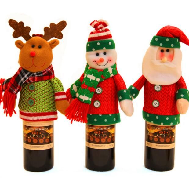 Regali Simpatici Natale.Acquista Babbo Natale Maglieria Sacchetti Di Copertura Bottiglia Di Vino Rosso Simpatici Contenitori Di Regalo Di Natale Cena Decorazioni Di Natale La Casa A 1 77 Dal Yiwuxiuxue Dhgate Com
