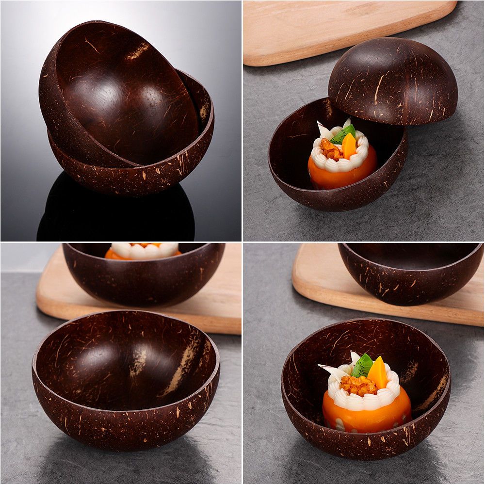 1pc Vintage Natural Coconut Shell Bowl Eco Friendly Ice Cream Scoop Bowls Creative Fruit Bowl Handicraft Art Work Decoration Bowls Aliexpress