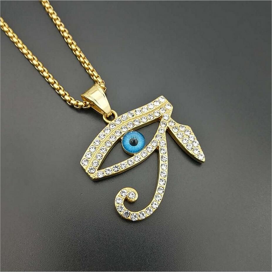 Wholesale Men Vintage Egypt The Eye Of Horus Pendant Necklaces Fashion