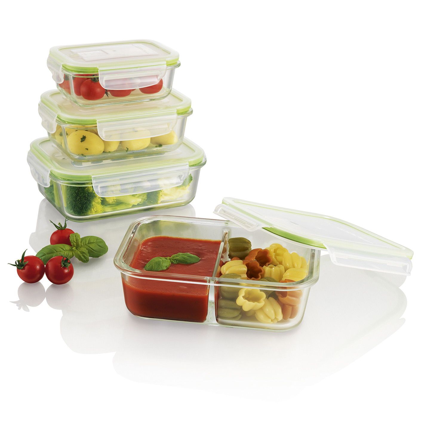 GOURMETmaxx Glas Frischhaltedosen Klick It 8 Tlg