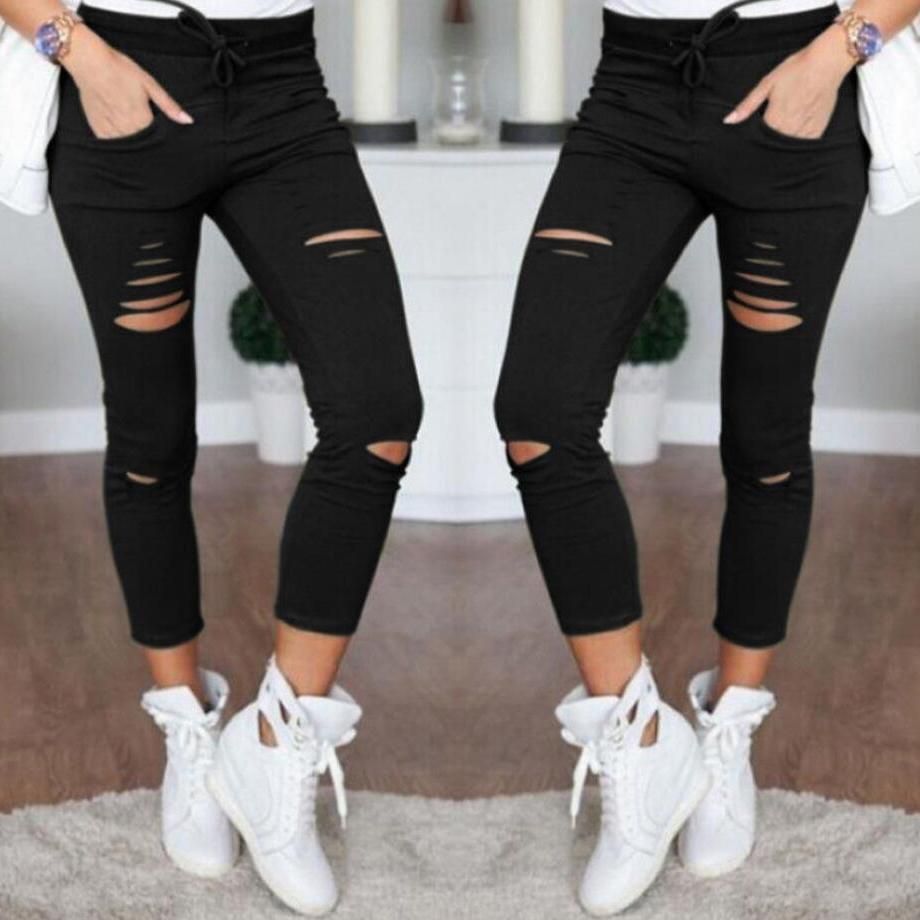 Cklass 019-99 Pantalón Negro Mujer Dama Mezclilla Stretc