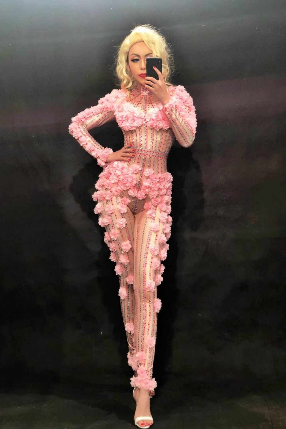 pink sparkly playsuit